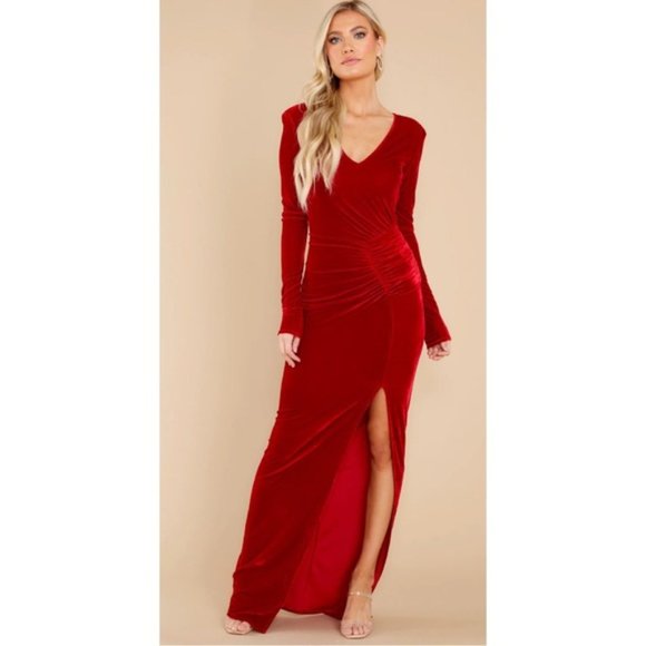 Red Velvet Maxi Dress, NWT! - Picture 5 of 8